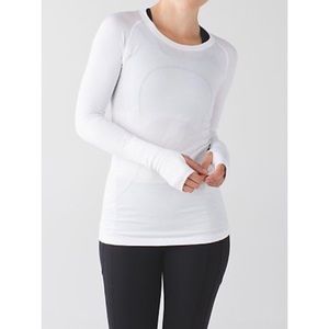 Lululemon white long sleeve shirt Clearance
